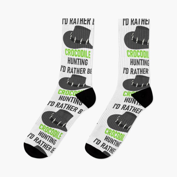 Item preview, I'd Rather Be Crocodile Hunting Grey&Green designed and sold by RiciPaneto.