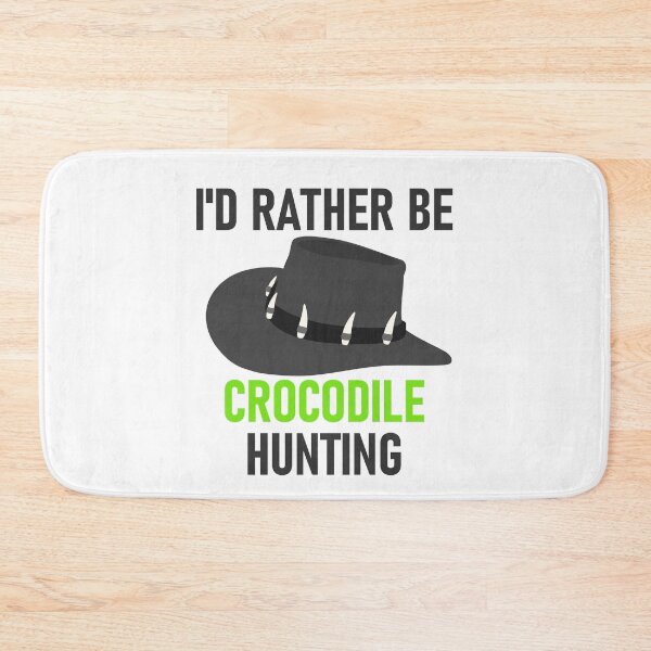 Item preview, I'd Rather Be Crocodile Hunting Grey&Green designed and sold by RiciPaneto.