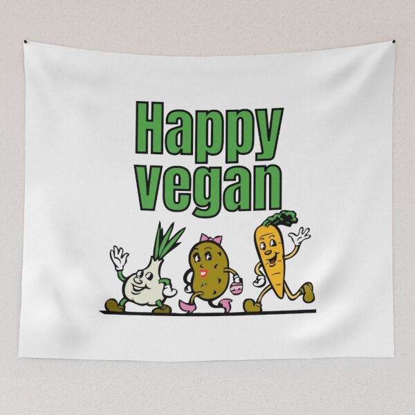 Item preview, Happy Vegan Garlic Potato Carrot designed and sold by RichTeeDesigns.