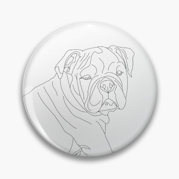 Item preview, English Bulldog - Line Art designed and sold by Hallamalla.