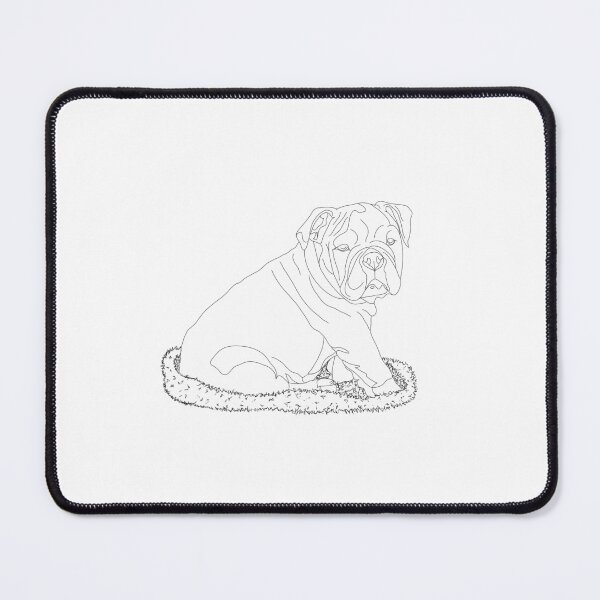 Item preview, English Bulldog - Line Art designed and sold by Hallamalla.