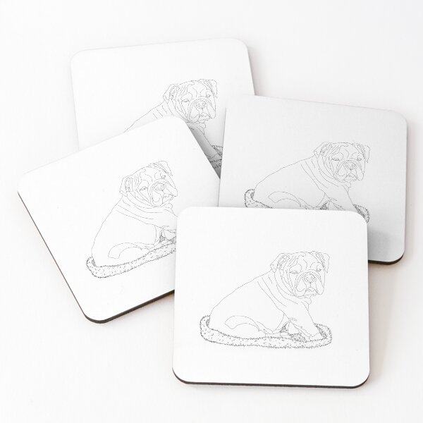 Item preview, English Bulldog - Line Art designed and sold by Hallamalla.