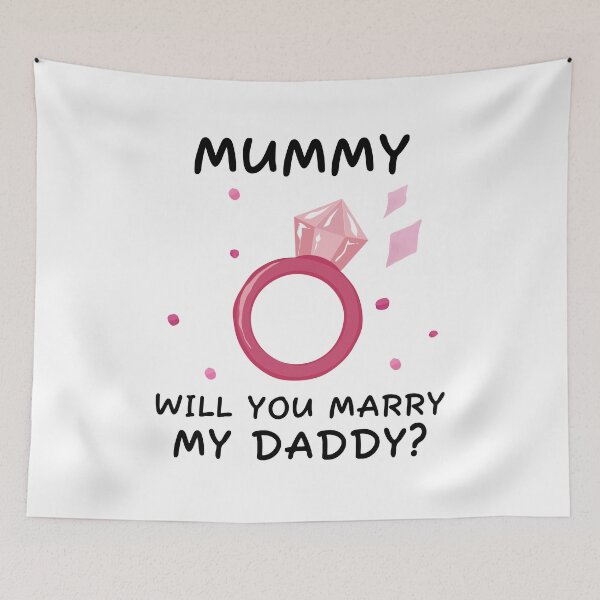 Item preview, Mummy will you marry my daddy marriage proposal baby onesie designed and sold by Tiny-Piggy.