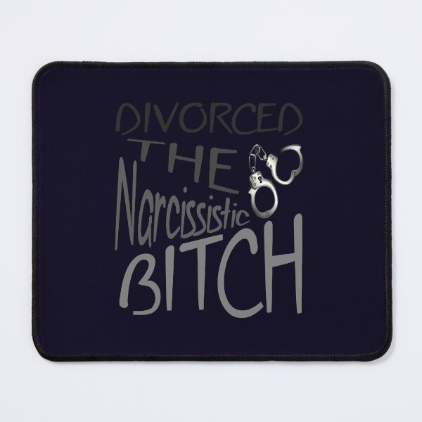 Item preview, Divorced The Narcissistic Bitch Grey Text With Open Handcuffs designed and sold by taiche.
