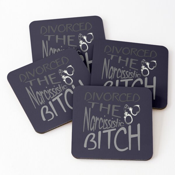 Item preview, Divorced The Narcissistic Bitch Grey Text With Open Handcuffs designed and sold by taiche.