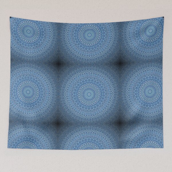 Item preview, Blue and Black Traditional Mandala  designed and sold by AntiquusForma.