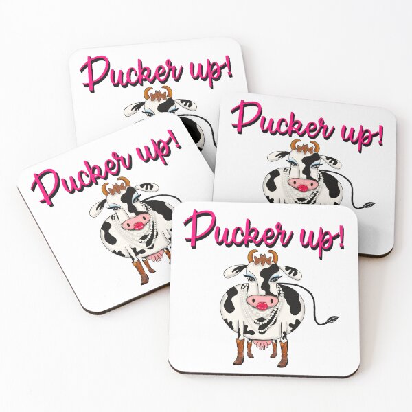 Item preview, Puckerup up! Kissing cow designed and sold by ArtsyMel.