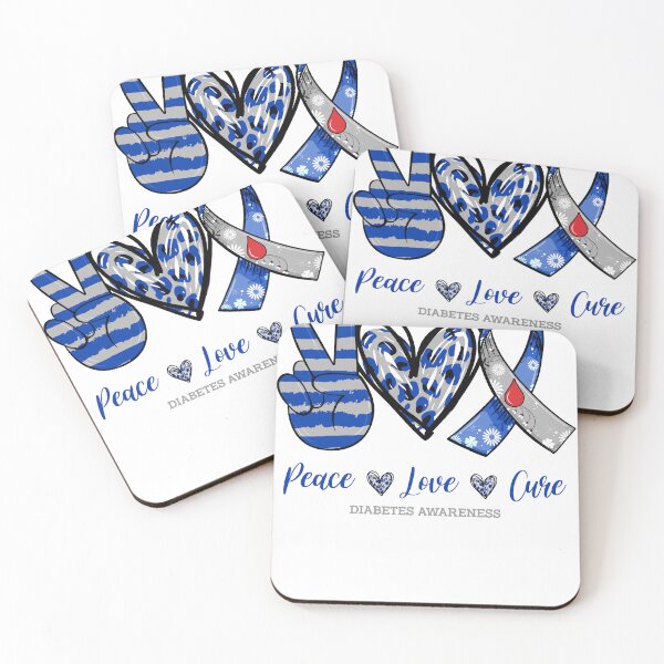 Item preview, Peace Love Cure Diabetes Awareness Diabetic Caring Support Shirt designed and sold by Master Jay.