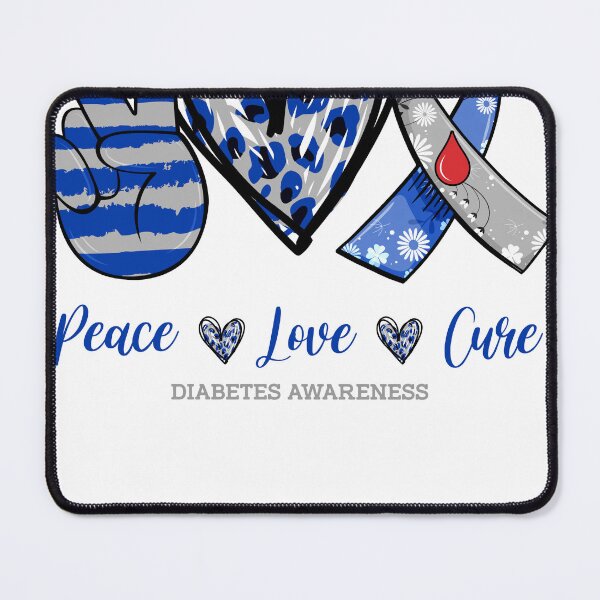 Item preview, Peace Love Cure Diabetes Awareness Diabetic Caring Support Shirt designed and sold by Master Jay.