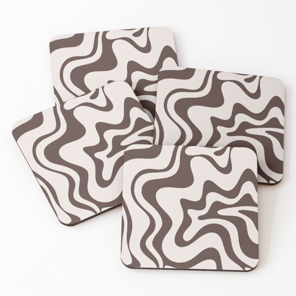 Item preview, Retro Liquid Swirl Abstract Pattern in Brown designed and sold by kierkegaard.