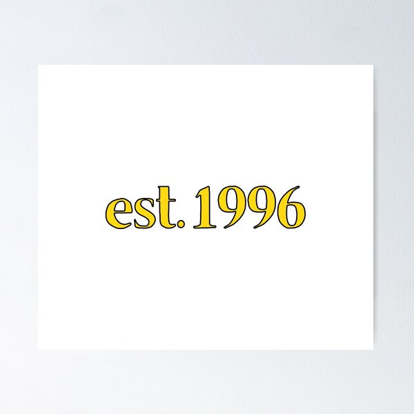 Item preview, Est. 1996 Cartoonish Retro Birthday designed and sold by MSA-42.