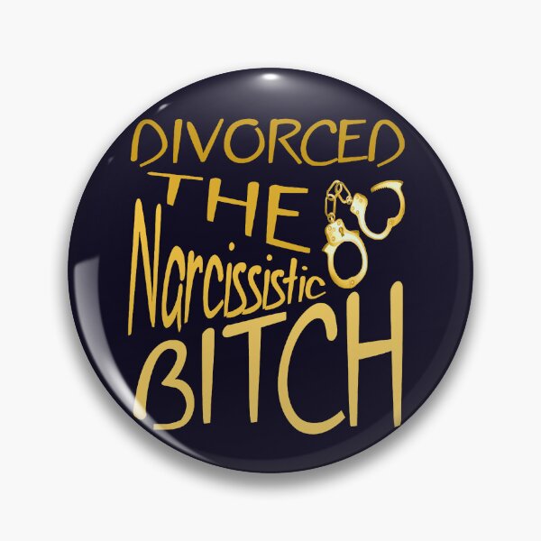 Item preview, Divorced The Narcissistic Bitch Yellow Text With Open Handcuffs designed and sold by taiche.