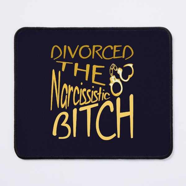 Item preview, Divorced The Narcissistic Bitch Yellow Text With Open Handcuffs designed and sold by taiche.