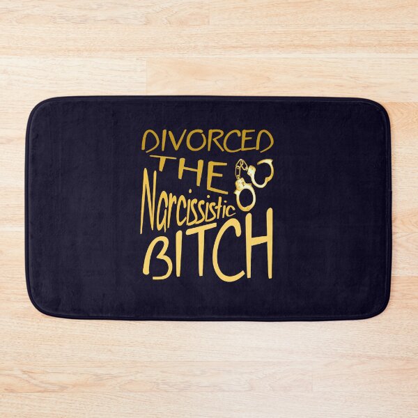 Item preview, Divorced The Narcissistic Bitch Yellow Text With Open Handcuffs designed and sold by taiche.