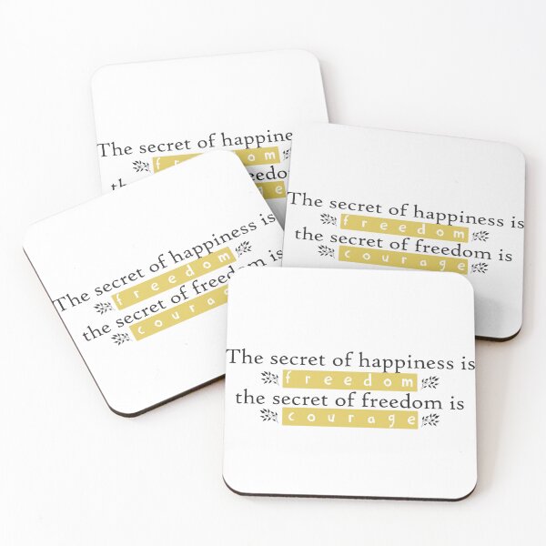 Item preview, The secret of happiness is freedom, the secret of freedom is courage designed and sold by Badrart.