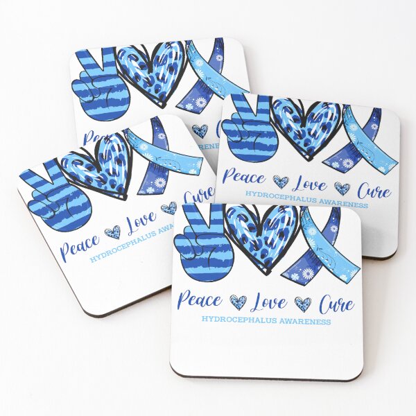 Item preview, Peace Love Cure Hydrocephalus Awareness Kids Caring Support Shirt  designed and sold by Master Jay.