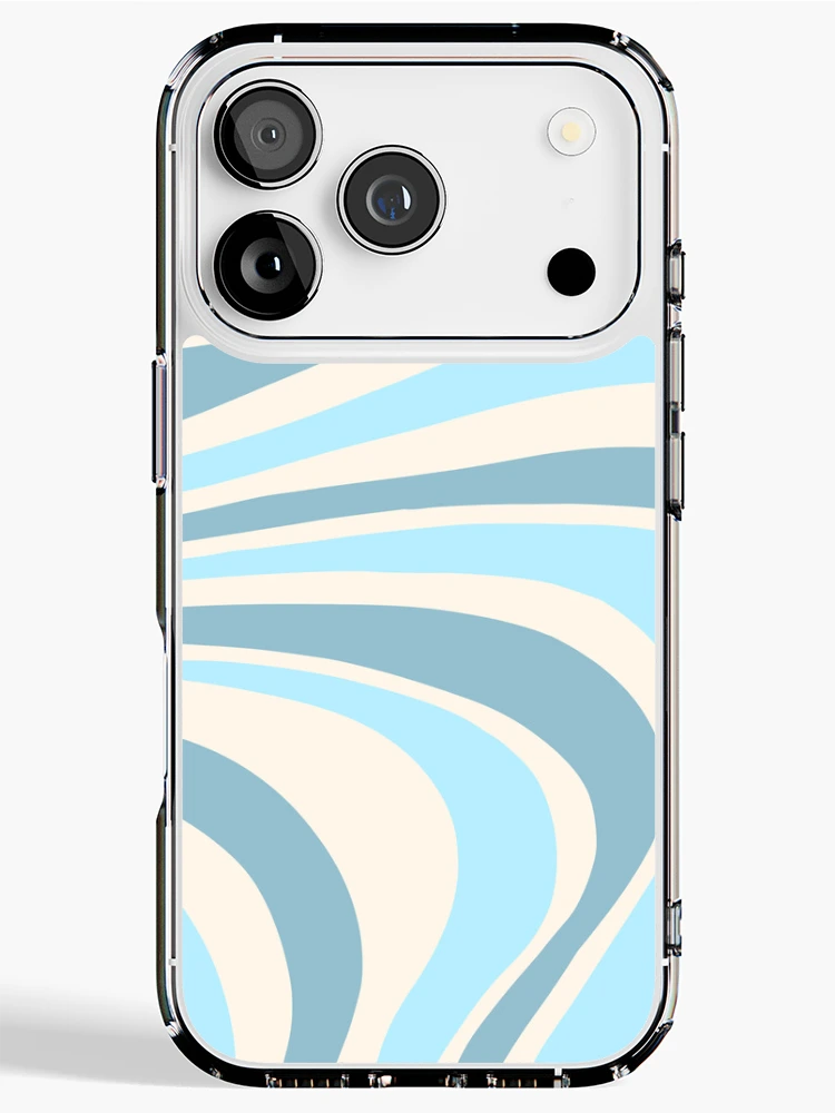 Thumbnail 1 of 5, iPhone Case, blue waves pattern designed and sold by Florence O’Brien.