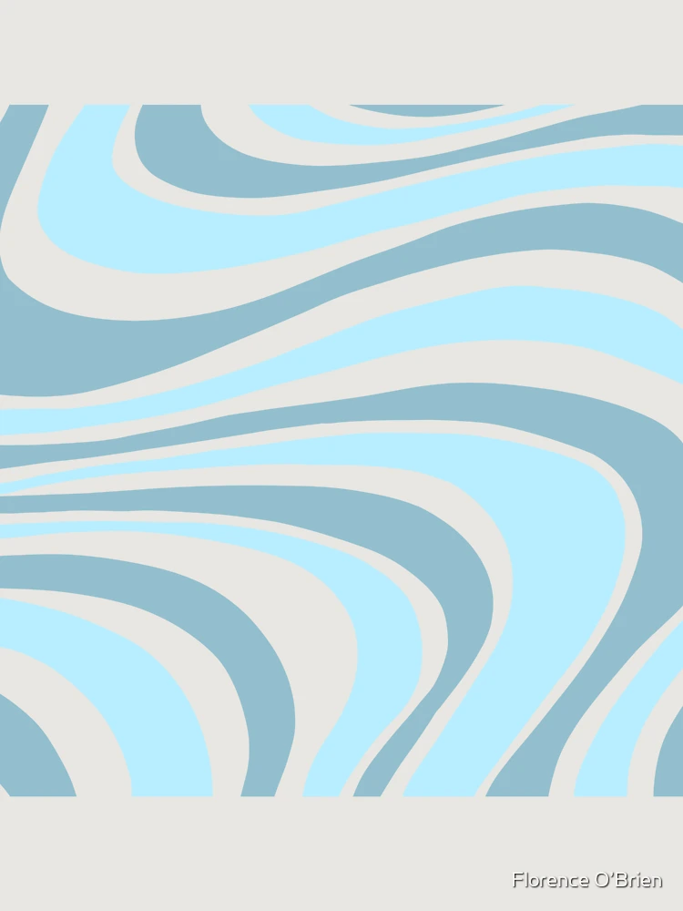 Thumbnail 6 of 6, Premium Oversized Hoodie, blue waves pattern designed and sold by Florence O’Brien.