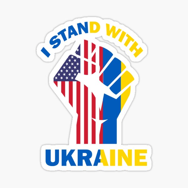 Item preview, I Stand With Ukraine Support Ukraine America Flag designed and sold by VoistApparel.