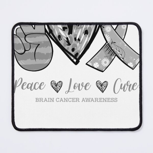 Item preview, Peace Love Cure Brain Cancer Awareness Cancer Caring Support Shirt designed and sold by Master Jay.