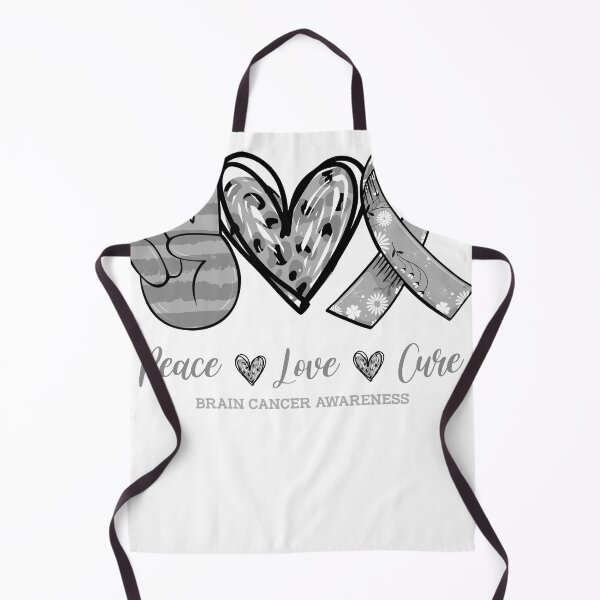Item preview, Peace Love Cure Brain Cancer Awareness Cancer Caring Support Shirt designed and sold by Master Jay.