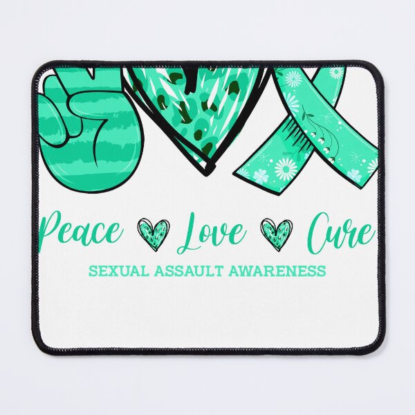 Item preview, Peace Love Cure Sexual Assualt Awareness Caring Support Shirt  designed and sold by Master Jay.