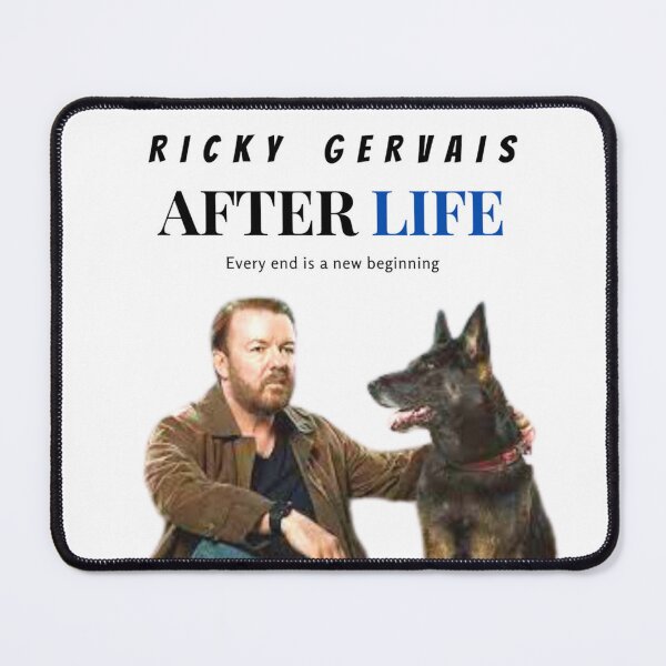Item preview, ricky gervais afterlife Mouse Pad designed and sold by amytheillustra.
