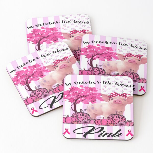 Item preview, In October We Wear Pink Funny Pig designed and sold by christinecather.