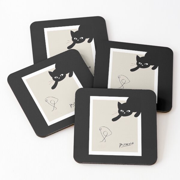 Artikelvorschau, Schwarze Katze mit Vogel Pablo Picásso - Pablo Picásso Art - Cute Cat Lover With Bird Poster Gift entworfen und verkauft von PaulaSpringArt.