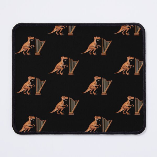 Item preview, Dinosaur Playing Harp ,Funny Good Dinosaur Harp Lovers Art designed and sold by pedrored369.