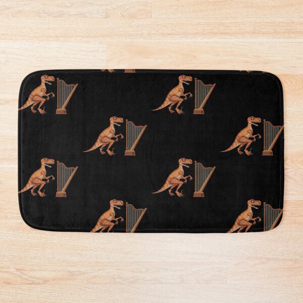 Item preview, Dinosaur Playing Harp ,Funny Good Dinosaur Harp Lovers Art designed and sold by pedrored369.
