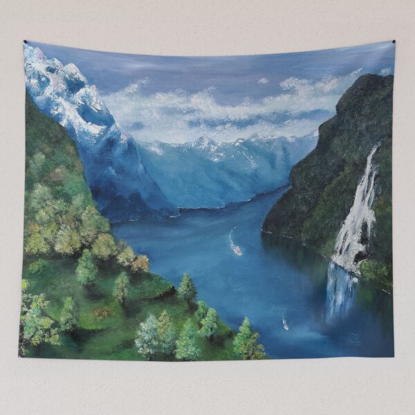 Item preview, The Blue Hallow - amazing original landscape by Luna Smith designed and sold by Luna-Smith.