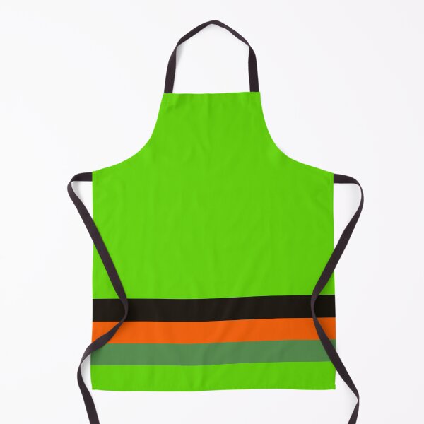 Item preview, Vivid Green Pattern, With horizontal bold lines of black and orange designed and sold by I-Desire.
