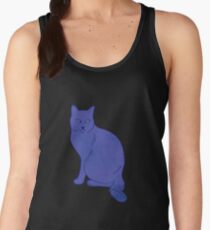 Watercolor Floral and Cat Women's Tank Top