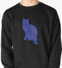 Watercolor Floral and Cat Pullover