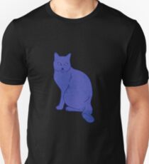Watercolor Floral and Cat Unisex T-Shirt