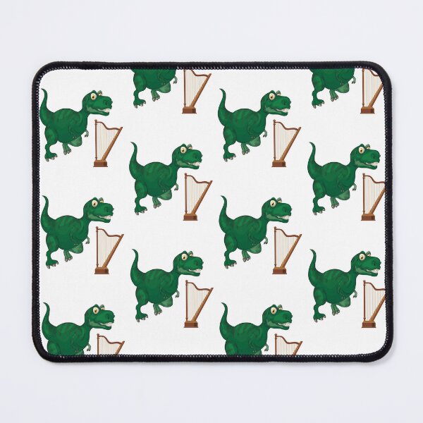 Item preview, Dinosaur Playing Harp ,Funny Good Dinosaur Harp Lovers Cool Green Design designed and sold by pedrored369.