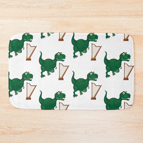 Item preview, Dinosaur Playing Harp ,Funny Good Dinosaur Harp Lovers Cool Green Design designed and sold by pedrored369.