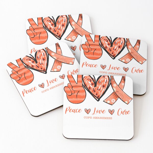 Item preview, Peace Love Cure COPD Awareness Caring Support Fighting Shirt  designed and sold by Master Jay.