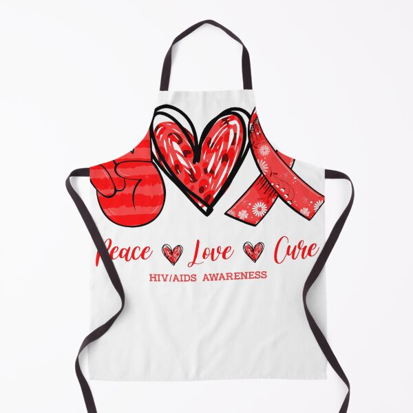 Item preview, Peace Love Cure HIV AIDS Awareness Caring Support Fighting Shirt  designed and sold by Master Jay.