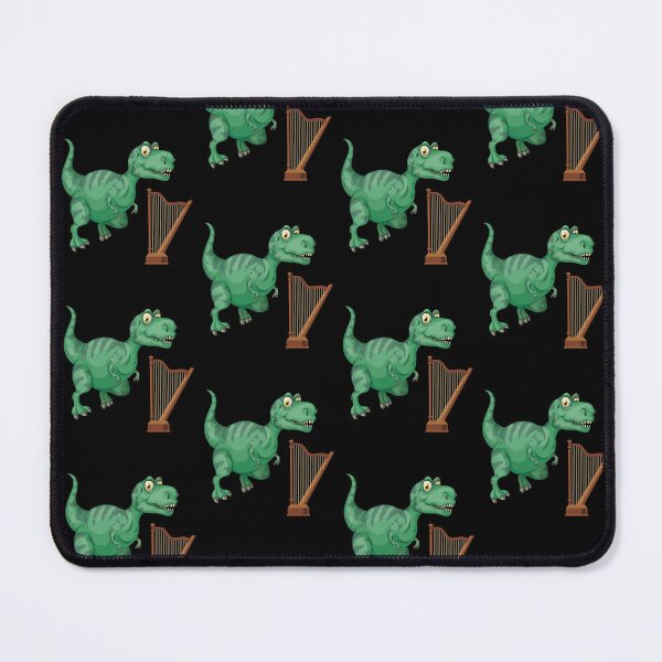 Item preview, Dinosaur Playing Harp ,Funny Good Dinosaur Harp Lovers Green Design designed and sold by pedrored369.