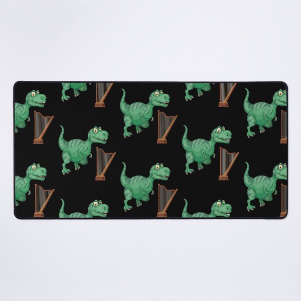 Item preview, Dinosaur Playing Harp ,Funny Good Dinosaur Harp Lovers Green Design designed and sold by pedrored369.