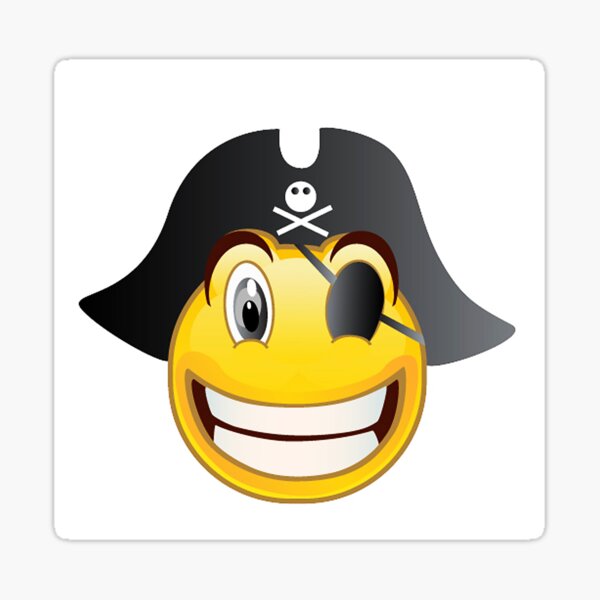 Pirate Emoji Stickers 1 Round | 500 Count