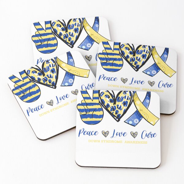 Item preview, Peace Love Cure Down Syndrome Awareness Caring Support Shirt  designed and sold by Master Jay.