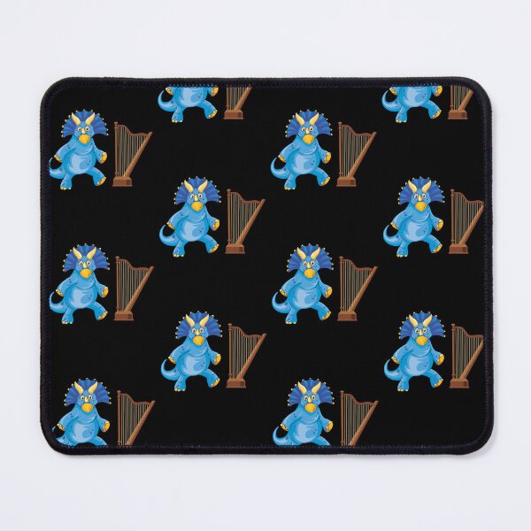 Item preview, Dinosaur Playing Harp ,Funny Good Dinosaur Harp Lovers Blue Design designed and sold by pedrored369.