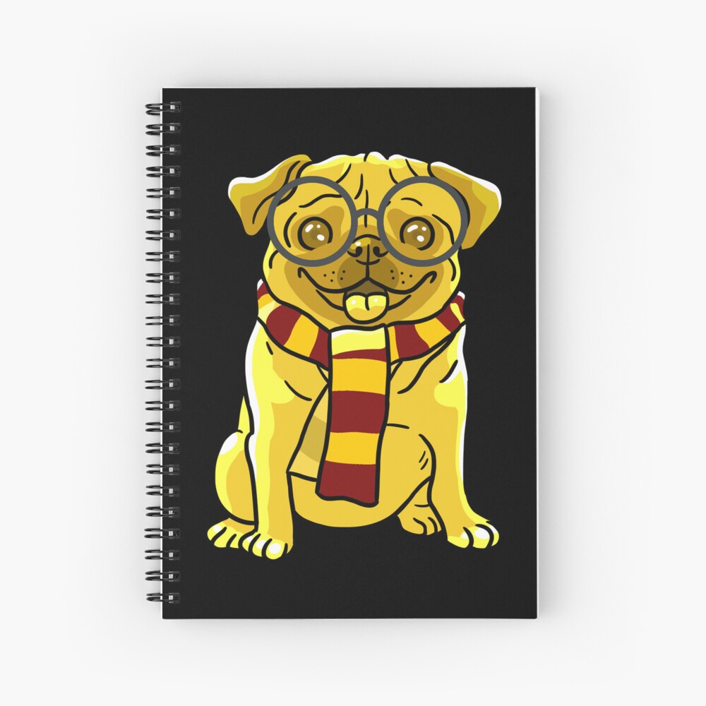 Gold Harry Pugger Spiral Notebook