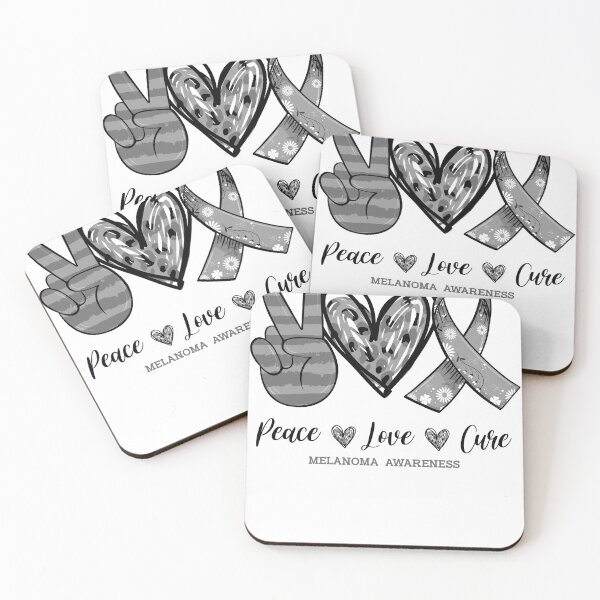 Item preview, Peace Love Cure Melanoma Awareness Caring Support Fighting Shirt  designed and sold by Master Jay.
