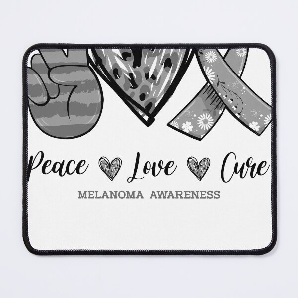 Item preview, Peace Love Cure Melanoma Awareness Caring Support Fighting Shirt designed and sold by Master Jay.