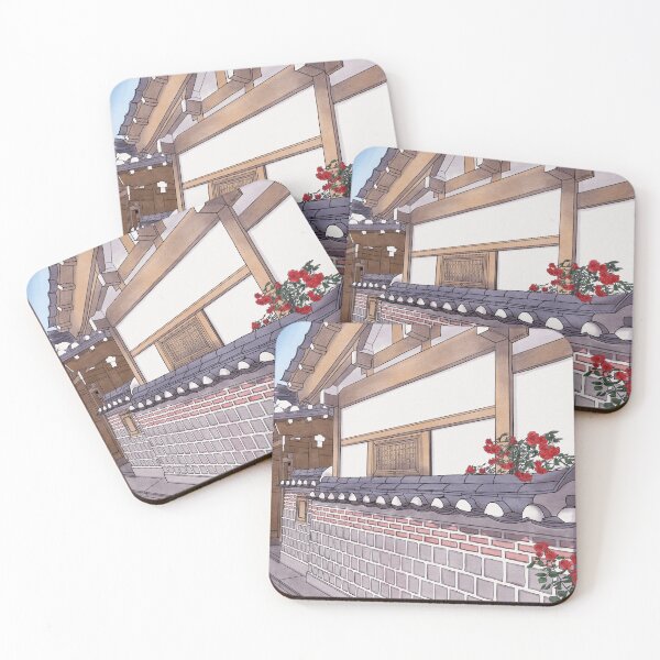 Item preview, Hanok(Korean traditional house in Seoul) and Roses designed and sold by viri-dotory.