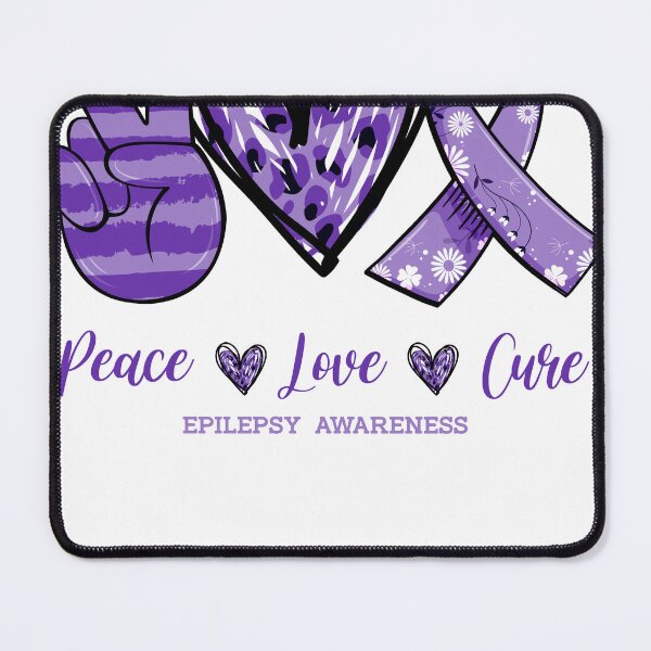 Item preview, Peace Love Cure Epilepsy Awareness Caring Support Fighting Shirt designed and sold by Master Jay.